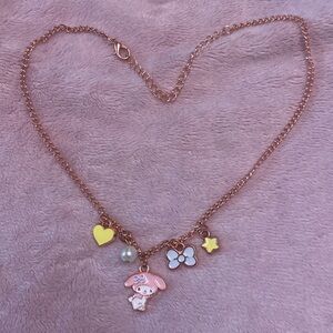 Hot Topic Sanrio Hello kitty and friends my melody necklace heart star pearl bow